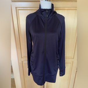 Mondetta Hoodie Full Zip - Long Sleeve - Hooded - purple and black pattern Large